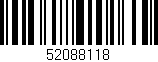 Código de barras (EAN, GTIN, SKU, ISBN): '52088118'