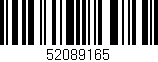 Código de barras (EAN, GTIN, SKU, ISBN): '52089165'