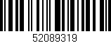 Código de barras (EAN, GTIN, SKU, ISBN): '52089319'