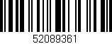 Código de barras (EAN, GTIN, SKU, ISBN): '52089361'