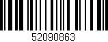Código de barras (EAN, GTIN, SKU, ISBN): '52090863'
