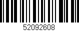 Código de barras (EAN, GTIN, SKU, ISBN): '52092608'