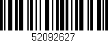 Código de barras (EAN, GTIN, SKU, ISBN): '52092627'