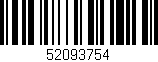 Código de barras (EAN, GTIN, SKU, ISBN): '52093754'