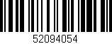 Código de barras (EAN, GTIN, SKU, ISBN): '52094054'