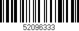 Código de barras (EAN, GTIN, SKU, ISBN): '52096333'