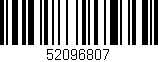 Código de barras (EAN, GTIN, SKU, ISBN): '52096807'