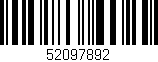 Código de barras (EAN, GTIN, SKU, ISBN): '52097892'
