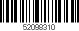 Código de barras (EAN, GTIN, SKU, ISBN): '52098310'