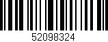 Código de barras (EAN, GTIN, SKU, ISBN): '52098324'