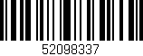 Código de barras (EAN, GTIN, SKU, ISBN): '52098337'