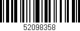 Código de barras (EAN, GTIN, SKU, ISBN): '52098358'