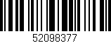Código de barras (EAN, GTIN, SKU, ISBN): '52098377'
