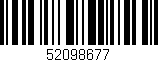 Código de barras (EAN, GTIN, SKU, ISBN): '52098677'