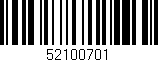 Código de barras (EAN, GTIN, SKU, ISBN): '52100701'