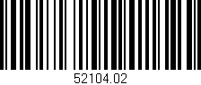 Código de barras (EAN, GTIN, SKU, ISBN): '52104.02'