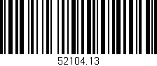 Código de barras (EAN, GTIN, SKU, ISBN): '52104.13'