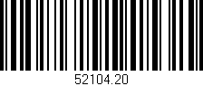 Código de barras (EAN, GTIN, SKU, ISBN): '52104.20'