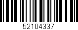 Código de barras (EAN, GTIN, SKU, ISBN): '52104337'