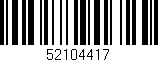 Código de barras (EAN, GTIN, SKU, ISBN): '52104417'