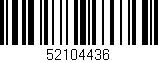 Código de barras (EAN, GTIN, SKU, ISBN): '52104436'