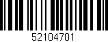 Código de barras (EAN, GTIN, SKU, ISBN): '52104701'