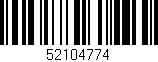Código de barras (EAN, GTIN, SKU, ISBN): '52104774'