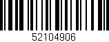 Código de barras (EAN, GTIN, SKU, ISBN): '52104906'