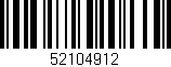 Código de barras (EAN, GTIN, SKU, ISBN): '52104912'