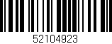 Código de barras (EAN, GTIN, SKU, ISBN): '52104923'