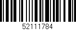 Código de barras (EAN, GTIN, SKU, ISBN): '52111784'