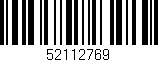 Código de barras (EAN, GTIN, SKU, ISBN): '52112769'