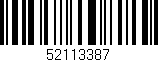 Código de barras (EAN, GTIN, SKU, ISBN): '52113387'