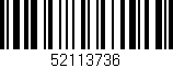 Código de barras (EAN, GTIN, SKU, ISBN): '52113736'