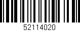 Código de barras (EAN, GTIN, SKU, ISBN): '52114020'