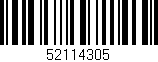 Código de barras (EAN, GTIN, SKU, ISBN): '52114305'