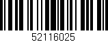 Código de barras (EAN, GTIN, SKU, ISBN): '52116025'
