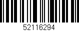 Código de barras (EAN, GTIN, SKU, ISBN): '52116294'