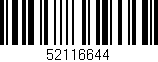 Código de barras (EAN, GTIN, SKU, ISBN): '52116644'