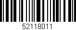 Código de barras (EAN, GTIN, SKU, ISBN): '52118011'