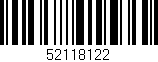 Código de barras (EAN, GTIN, SKU, ISBN): '52118122'