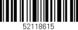 Código de barras (EAN, GTIN, SKU, ISBN): '52118615'
