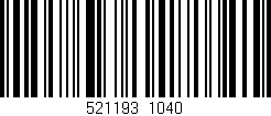 Código de barras (EAN, GTIN, SKU, ISBN): '521193/1040'