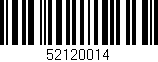 Código de barras (EAN, GTIN, SKU, ISBN): '52120014'
