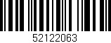 Código de barras (EAN, GTIN, SKU, ISBN): '52122063'