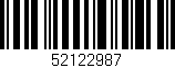 Código de barras (EAN, GTIN, SKU, ISBN): '52122987'