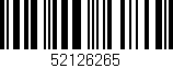 Código de barras (EAN, GTIN, SKU, ISBN): '52126265'