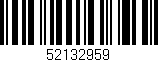 Código de barras (EAN, GTIN, SKU, ISBN): '52132959'