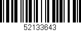 Código de barras (EAN, GTIN, SKU, ISBN): '52133643'