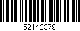 Código de barras (EAN, GTIN, SKU, ISBN): '52142379'